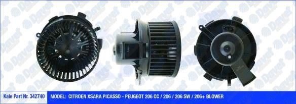 KALE 342740 Kalorifer Motoru Peugeot Xsara Picasso - 206 Cc / 206 / 206 Sw / 206+ (12v)